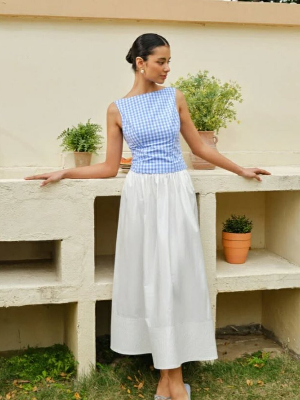 High-Waist Flared Skirt - S
